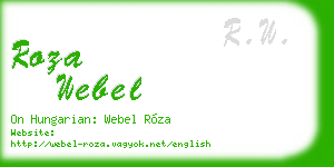 roza webel business card